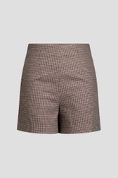 Productfoto 1 van Elegante bruine bermuda met fijne ruitjes door Louise voor Dames