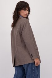 Achterkant van Elegante bruine vest met fijne ruitjes door Louise voor Dames