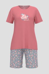 Ensemble de pyjama bleu-rose avec t-shirt et short de Liberty Island pour Femmes