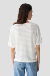 Fijn gebreid ecru T-shirt van Opus voor Dames