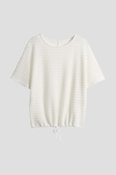 Fijn gebreid ecru T-shirt van Opus voor Dames