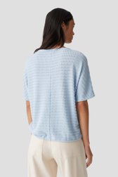Fijn gebreid lichtblauw T-shirt van Opus voor Dames