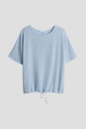Fijn gebreid lichtblauw T-shirt van Opus voor Dames
