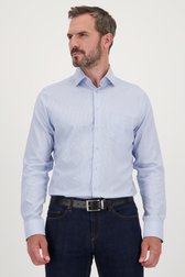 Fijn lichtblauw geruit hemd - Regular fit van Dansaert Black voor Heren