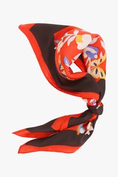 Fijn rood sjaaltje met bloemenprint van Liberty Island voor Dames