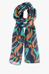 Fijn sjaaltje met aqua print van Libelle voor Dames