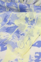 Fijn sjaaltje met blauw-gele print van Opus voor Dames