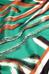 Fijn sjaaltje met groen-bruine print van Claude Arielle voor Dames