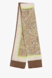 Fijn sjaaltje met groene paisley print  van Louise voor Dames