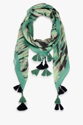 Fijn sjaaltje met groene print van Louise voor Dames