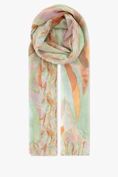 Fijn sjaaltje met pastel bladerprint van D'Auvry voor Dames