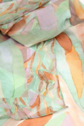 Fijn sjaaltje met pastel bladerprint van D'Auvry voor Dames