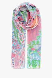 Fijn sjaaltje met print in roze en blauw van Liberty Island voor Dames
