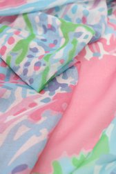 Fijn sjaaltje met print in roze en blauw van Liberty Island voor Dames