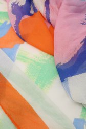 Fijn vierkant sjaaltje met groen-blauwe print van Liberty Island voor Dames