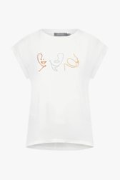 Fijn wit T-shirt  van Geisha voor Dames