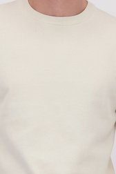 Detail van Fijne beige katoenen trui door Bluefields voor Heren