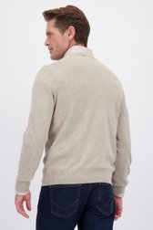 Achterkant van Fijne beige trui met ronde hals door Dansaert Blue voor Heren