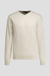 Productfoto 2 van Fijne beige trui met V-hals door Dansaert Blue voor Heren