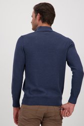 Fijne blauwe trui met rits van Michaelis voor Heren