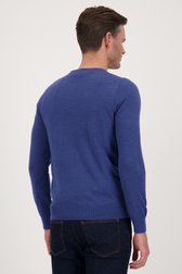 Fijne blauwe trui met ronde hals van Dansaert Black voor Heren