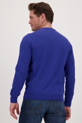Fijne blauwe trui met V-hals van Dansaert Blue voor Heren