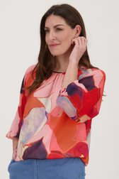 Fijne blouse met kleurrijk patroon van Claude Arielle voor Dames
