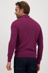 Fijne bordeaux trui met korte rits van Dansaert Black voor Heren