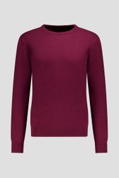 Productfoto 1 van Fijne bordeaux trui met ronde hals door Dansaert Blue voor Heren