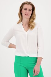 Fijne ecru blouse met elastische taille van Liberty Island voor Dames