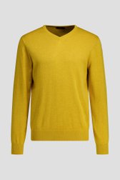 Productfoto 1 van Fijne gele trui met V-hals door Dansaert Blue voor Heren