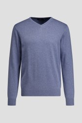 Productfoto 2 van Fijne grijsblauwe trui met V-hals door Dansaert Blue voor Heren
