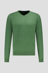 Productfoto 1 van Fijne groene trui met V-hals door Dansaert Blue voor Heren