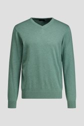Productfoto 2 van Fijne groene trui met V-hals door Dansaert Blue voor Heren