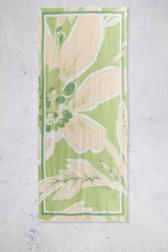 Fijne lichtgroene sjaal met bloemenprint van Opus voor Dames