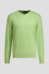 Productfoto 2 van Fijne lichtgroene trui met V-hals door Dansaert Blue voor Heren