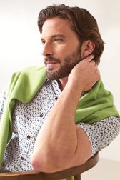 Productfoto 3 van Fijne lichtgroene trui met V-hals door Dansaert Blue voor Heren