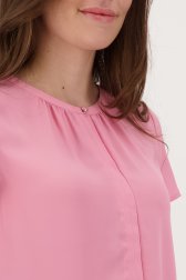 Fijne roze blouse met korte mouwen van Claude Arielle voor Dames