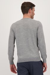 Fijne wollen trui met ronde hals - Grijs van Dansaert Black voor Heren