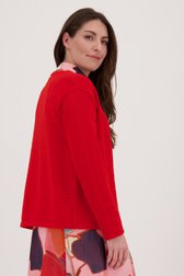 Fijngebreide rode cardigan van Claude Arielle voor Dames