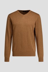 Photo produit 2 de Fin pull marron à col en V  de Dansaert Blue pour Hommes
