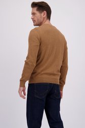Le dos de Fin pull marron à col rond de Dansaert Blue pour Hommes