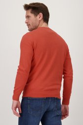 Le dos de Fin pull rouge à col rond de Dansaert Blue pour Hommes