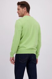 Le dos de Fin pull vert vif à col rond de Dansaert Blue pour Hommes