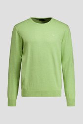 Photo produit 2 de Fin pull vert vif à col rond de Dansaert Blue pour Hommes