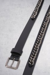 Le dos de Fine ceinture noire avec maillons de Louise pour Femmes