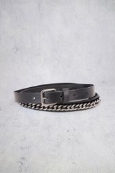 Le devant de Fine ceinture noire avec maillons de Louise pour Femmes