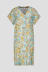 Productfoto 1 van Fleurig kleedje met blauw-oranje bloemenprint  door Libelle voor Dames