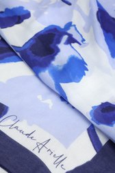 Photo produit 1 de Foulard à motif floral bleu de Claude Arielle pour Femmes