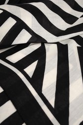 Foulard fin à rayures écru-noir de Liberty Island pour Femmes